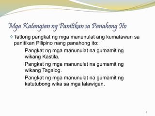Mga Katangian ng Panitikan sa Panahong Ito
Tatlong pangkat ng mga manunulat ang kumatawan sa
panitikan Pilipino nang panahong ito:
Pangkat ng mga manunulat na gumamit ng
wikang Kastila.
Pangkat ng mga manunulat na gumamit ng
wikang Tagalog.
Pangkat ng mga manunulat na gumamit ng
katutubong wika sa mga lalawigan.
8
 