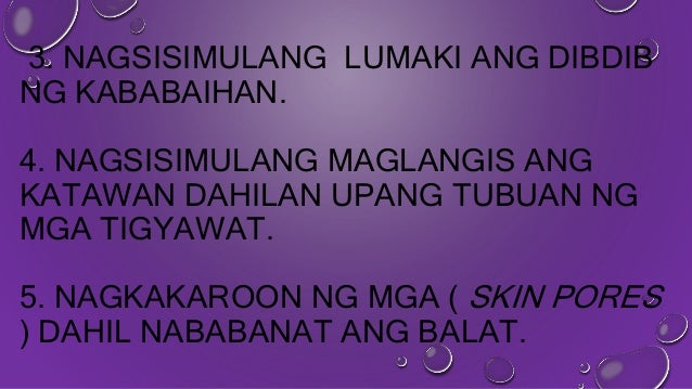 Panahon ng pagdadalaga at pagbibinata