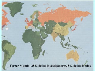 Tercer Mundo: 25% de los investigadores, 5% de los fondos 