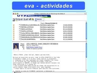 eva - actividades 
