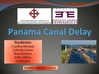 Students:
Carolina Miranda
Gabriela Larrea
Rosa Ramirez
Erika Villalta
Lizeth Jaen
Teacher: MSc Max Galarza

 
