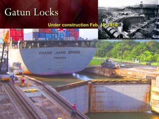 Gatun Locks Under construction Feb. 15, 1910 
