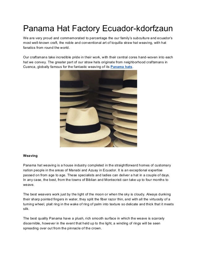 best quality panama hats