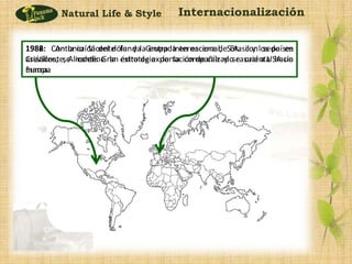 InternacionalizaciónNatural Life & Style1982:  Antonio Vicente funda Grupp Internacional, S.A. con sede en Crevillente, Alicante. Gran éxito de exportación de calzado casual a USA sin marca.1986:  Con la caída del dólar y la entrada en escena de Brasil y los países asiáticos, se redefine la estrategia de la compañía y se orienta hacia Europa