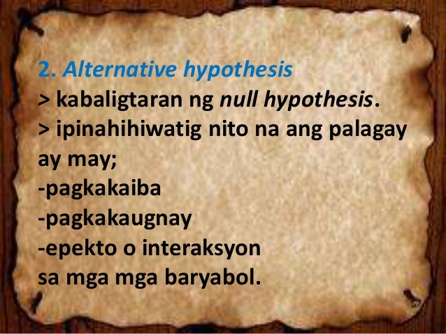 hypothesis meaning in bisaya