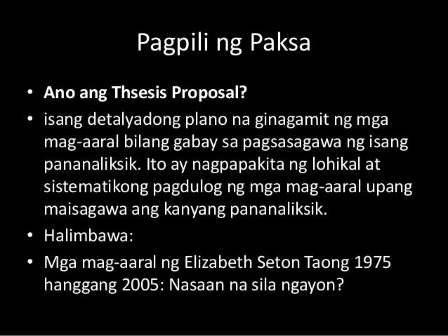Mga hakbang sa paggawa ng thesis