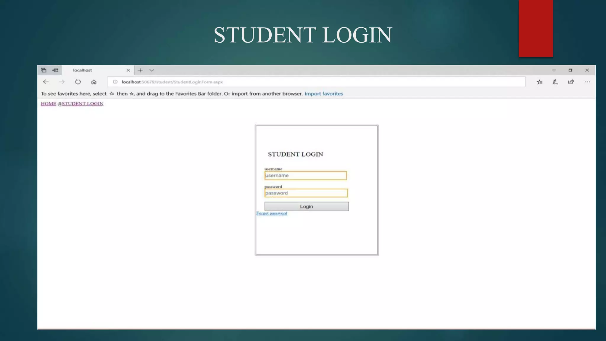 STUDENT LOGIN
 