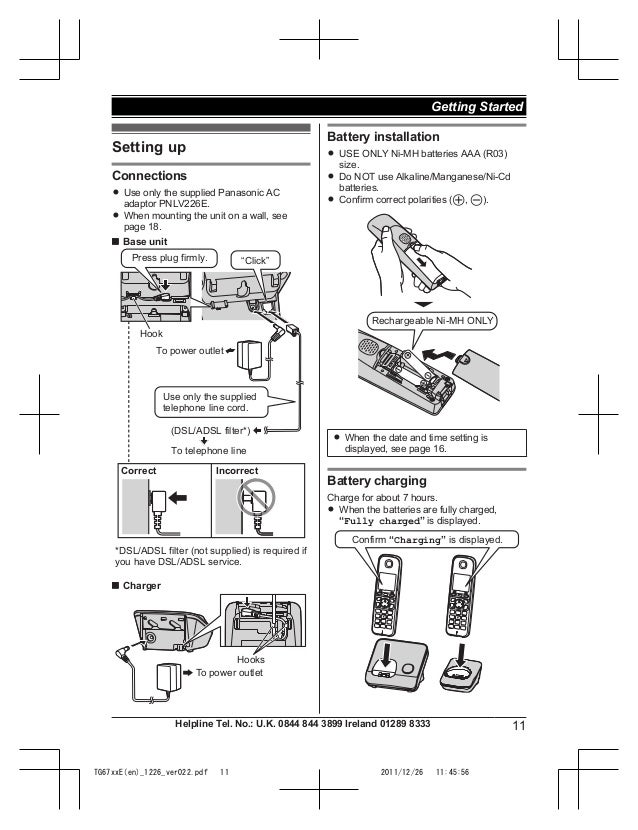 Panasonic KX-TG6711 Manual