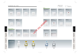 38
WBC3227 WBC3878
1-Gang 2-Devices CAT 6 RJ45 1-Gang CAT 6 RJ45
+ Telephone Socket RJ11/12 6P4C
1-Gang TV Socket DIN Type
+ Telephone Socket UK Master
WBC3821 WBC3216
1-Gang CAT 5 RJ45
WBC3217
1-Gang CAT 6 RJ45 1-Gang 2-Devices CAT 5 RJ45
WBC3226 WBC7010 White only
1-Gang Cable Outlet with 20A
Terminal Block
WBC7020 White only
1-Gang Cable Outlet with 45A
Terminal Block
1-Gang 13A Fused Connection Unit
13A 250V
WBC7100
1-Gang 13A Fused Connection Unit
with Indicator 13A 250V
WBC7101
WBC7102
1-Gang 13A DP Switched Fused
Connection Unit 13A 250V
WBC7103
1-Gang 13A DP Switched Fused
Connection Unit with Indicator
13A 250V
1-Gang Blank Plate
WBC8010
2-Gang Blank Plate
WBC8020
WBC6010 White only
1-Gang with Earth Terminal Box
35MM deep
2-Gang with Earth Terminal Box
35MM deep
WBC6020 White only
1-Gang 2Way Push On/Off 500W
Dimmer 230V 50Hz/60Hz
WBC4211 WBC4221
1-Gang 2-Devices 2Way Push
On/Off 400W x 2
Dimmer 230V 50Hz/60Hz
WBC4231
2-Gang 3-Devices 2Way Push
On/Off 350W x 3
Dimmer 230V 50Hz/60Hz
2-Gang 4-Devices 2Way Push
On/Off 350W x 4
Dimmer 230V 50Hz/60Hz
WBC4241
Others
Dimmer Switches
H A R M O N Y B S - T Y P E
Variety of Colors
Chrome
S
Matte-Chrome
S S
White Gold
Y
Matte-Gold
Y Y
FULL-COLORWIDESERIESFULL-COLORWIDESERIES
A-TYPEA-TYPE
FULL-COLORSERIESFULL-COLORSERIES
A-TYPEA-TYPE
FULL-COLORWIDESERIESFULL-COLORWIDESERIES
RefinaA-TYPERefinaA-TYPE
FULL-COLORWIDESERIESFULL-COLORWIDESERIES
A-TYPEA-TYPE
FULL-COLORSERIESFULL-COLORSERIES
A-TYPEA-TYPE
FULL-COLORWIDESERIESFULL-COLORWIDESERIES
RefinaA-TYPERefinaA-TYPE
HARMONYHARMONY
BS-TYPEBS-TYPE
HARMONYHARMONY
BS-TYPEBS-TYPE
39
Plate : 86× 86mm
Box : 72 × 72mm
Fixting Center : 60.3mm
Plate : 86×146mm
Box : 72×132mm
Fixting Center : 120.6mm
DIMENSIONS of Applicable Box
LATIF
056
4848805
 