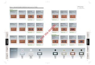 42
F U L L - C O L O R W I D E S E R I E S R e f i n a A - T Y P E
Switches
Socket Outlets
Intermediate Switch, 4Way 10A 250V
1-Gang 1-Device
WNG5004-7H-P
Universal Socket with Shutter
(Non SASO Standard)
WEG10817H
Combination Model number
WNGP5513630
Combination Model number
WEG11081
-P（Plate）
（Plate）
Combination Model number
WEGP5113650
-7-SP
1-Gang 1-Device
WEG5004 -SP
Combination Model number
WEGP5513630
Intermediate Switch 4Way, 10A 250V
WZB7841 -P（Plate）
1Way Switch, 16AX 250V
with 1-Gang 3-Device Plate
WEGP515117
1Way Switch, 16AX 250V
with 1-Gang 3-Device Plate
WEGP525217
1Way Switch, 16AX 250V
with 1-Gang 3-Device Plate
WEGP535317
2Way Switch, 16AX 250V
with 1-Gang 3-Device Plate
WEGP515127
2Way Switch, 16AX 250V
with 1-Gang 3-Device Plate
WEGP525227
2Way Switch, 16AX 250V
with 1-Gang 3-Device Plate
WEGP535327
WNG5001H-791
Combination Model number
WNGP5110630
1Way Switch, 15AX 250V
1-Gang 1-Device
1-Gang 2-Device
WZB7841
WNG5001H-791 X 2
Combination Model number
WNGP5120630
1Way Switch, 15AX 250V
WZB7842 -P
Universal Socket with Shutter
(Non SASO Standard)
WEG10817H X 2
Combination Model number
WEG12081
Universal Socket with Shutter
(Non SASO Standard)
WEG10817H X 3
Combination Model number
WEG13081
Universal Grounding Socket
(Non SASO Standard)
WEG11817H
Combination Model number
WEG11362
1Way Switch, 15AX 250V
1-Gang 3-Device
1-Gang 1-Device
1-Gang 2-Device
1-Gang 3-Device
WNG5001H-791 X 3
Combination Model number
WNGP5130630
WZB7843
2Way Switch, 15AX 250V
WNG5002H-791
Combination Model number
WNGP5210630
WZB7841
2Way Switch, 15AX 250V
WNG5002H-791 X 2
Combination Model number
WNGP5220630
WZB7842
2Way Switch, 15AX 250V
WNG5002H-791 X 3
Combination Model number
WNGP5230630
WZB7843-P（Plate）
-P（Plate）
-P（Plate）
-P（Plate）
WEG6801 （Plate）-P WEG6802 （Plate）-P WEG6803 （Plate）-P WEG68029 （Plate）-P
FULL-COLORWIDESERIESFULL-COLORWIDESERIES
A-TYPEA-TYPE
FULL-COLORWIDESERIESFULL-COLORWIDESERIES
RefinaA-TYPERefinaA-TYPE
FULL-COLORWIDESERIESFULL-COLORWIDESERIES
A-TYPEA-TYPE
FULL-COLORSERIESFULL-COLORSERIES
A-TYPEA-TYPE
FULL-COLORSERIESFULL-COLORSERIES
A-TYPEA-TYPE
FULL-COLORWIDESERIESFULL-COLORWIDESERIES
RefinaA-TYPERefinaA-TYPE
HARMONYHARMONY
BS-TYPEBS-TYPE
HARMONYHARMONY
BS-TYPEBS-TYPE
1-Gang 1-Device
20A DP Switch with Indicator
250V
WBG5414699-SP
Combination Model number
WNGP5414600
WZB7841 -P（Plate）
45A DP Switch with Indicator
Blank Chip
WBG5408699H
WN3020H-P
Combination Model number
WNGP5438693
WZB7843 -P
1-Gang 3-Device
1-Gang 1-Device 1-Gang 2-Device 1-Gang 3-Device 1-Gang Center 2-Device
（Plate）
20A DP Switch with Indicator
WBG55337 -SP
Combination Model number
WEGP5414600
WEG6801 -P
1-Gang 1-Device
（Plate）
WEG6801 -P（Plate） WEG6801 -P（Plate）
-7-SP
1-Gang 1-Device
WEG5401
Push Button, 10AX 250V
43
Plate : 70×120mm
Box : 51×102mm
Fixing Center : 83.5mm
DIMENSIONS of Applicable Box
Metallic
White
Metallic Pearl
White
M W M W Z
Variety of Colors
Metallic
Gray
M H
Metallic
Black
M B
Metallic Dark
Brown
M A
Metallic
Gold
M Y
Metallic
Brown
M F
LATIF
056
4848805
 