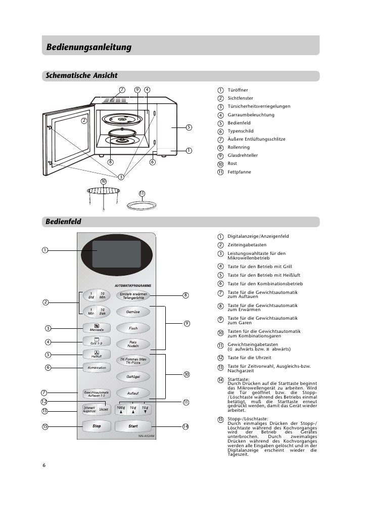 Panasonic Nn A524 Mbgtg German Manual 27pages