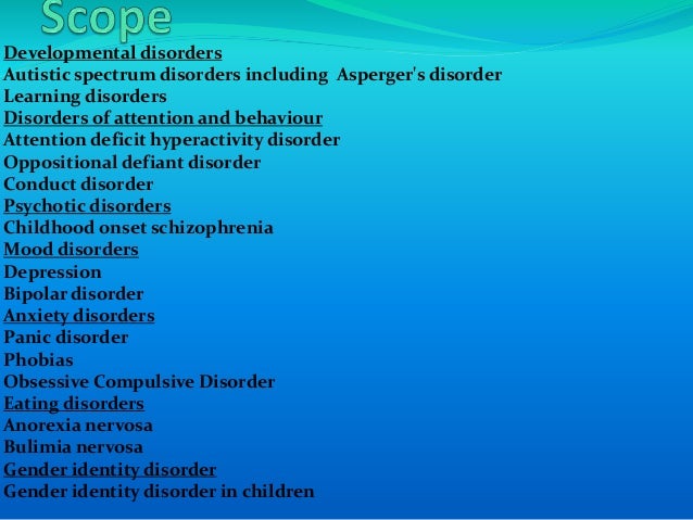 What are some common childhood disorders?