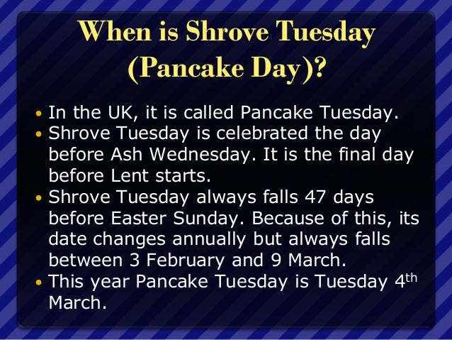 Pancake day