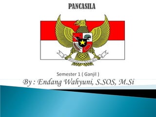 Semester 1 ( Ganjil )
By : Endang Wahyuni, S.SOS, M.Si
 