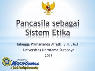 Tahegga Primananda Alfath, S.H., M.H. 
Universitas Narotama Surabaya 
2013 
 