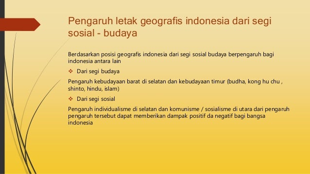 Pancasila Berpengaruh Pada Bidang Geografi