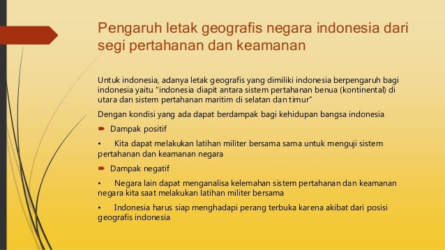 Pancasila Berpengaruh Pada Bidang Geografi