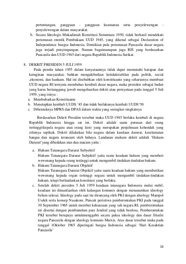 Pancasila dalam sejarah perjuangan bangsa indonesia