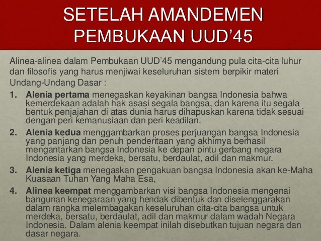 Pancasila dan amandemen uud45
