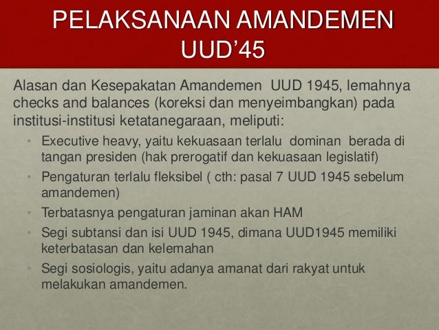 Best Isi Batang Tubuh Uud 1945 Sebelum Dan Sesudah Amandemen