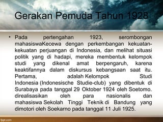 Pancasila dan gerakan mahasiswa atau pemuda tahun 1928 PPT