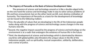 The Role of Pancasila as the Foundation for Science and Technology ...