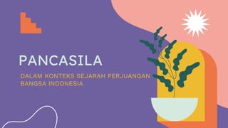 PANCASILA
DALAM KONTEKS SEJARAH PERJUANGAN
BANGSA INDONESIA
 