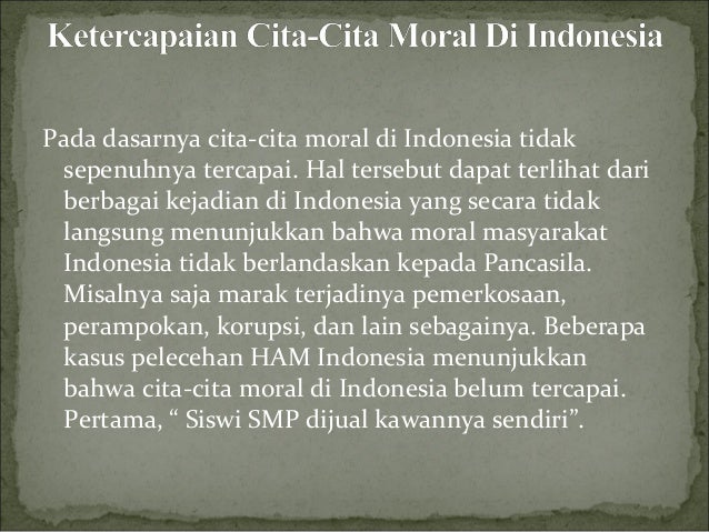 Kewarganegaraan Pancasila Sebagai Cita Cita Moral