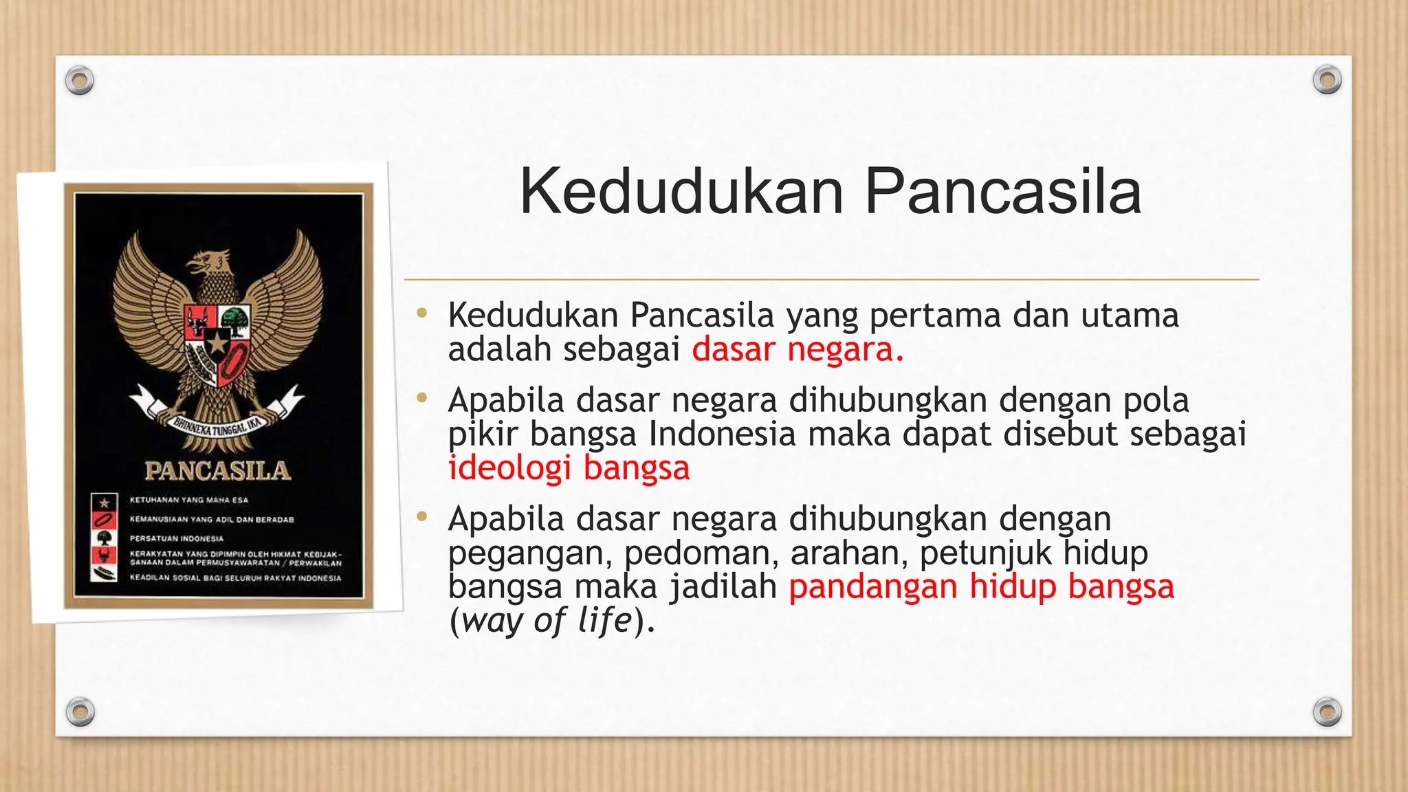 Gambaran Pancasila Sebagai Dasar Negara