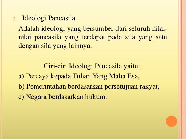 Pancasila sebagai ideologi