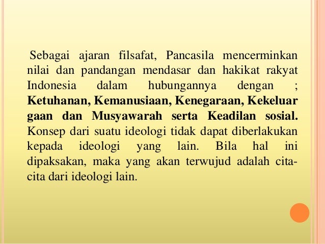 Pancasila sebagai ideologi