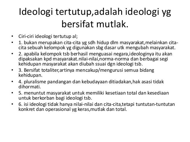 Contoh Negara Yang Menganut Ideologi Tertutup Barisan Contoh