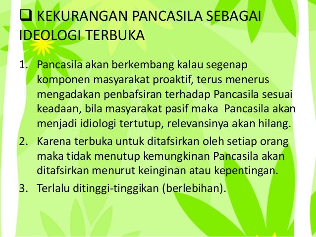 Pancasila Sebagai Ideologi Terbuka