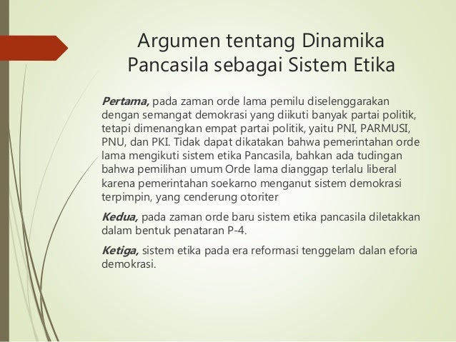 Dinamika Dan Tantangan Pancasila Sebagai Sistem Filsafat Kita
