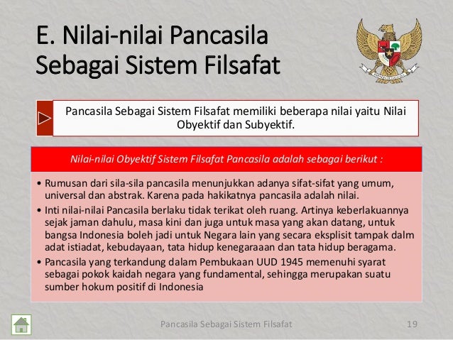 Pancasila sebagai sistem filsafat