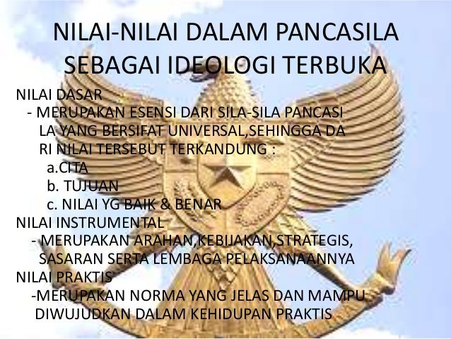Pancasila sebagi ideologi terbuka