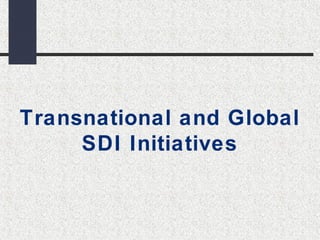 Transnational and Global 
SDI Initiatives 
 