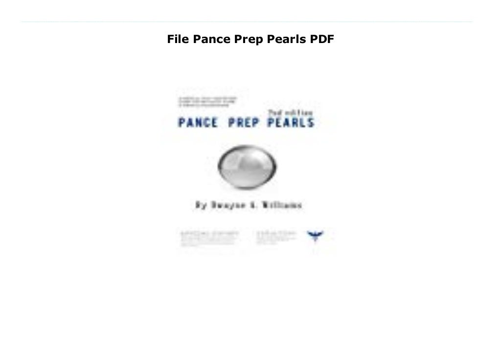 File Pance Prep Pearls PDF