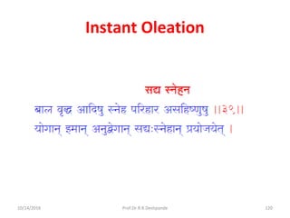 Instant Oleation
10/14/2016 120Prof.Dr.R.R.Deshpande
 