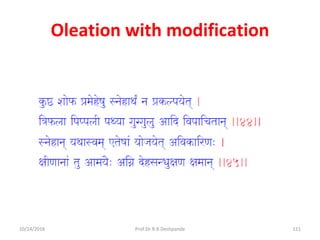 Oleation with modification
10/14/2016 121Prof.Dr.R.R.Deshpande
 