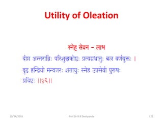 Utility of Oleation
10/14/2016 122Prof.Dr.R.R.Deshpande
 