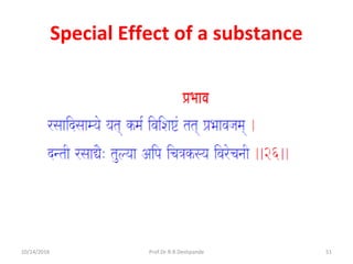 Special Effect of a substance
10/14/2016 51Prof.Dr.R.R.Deshpande
 