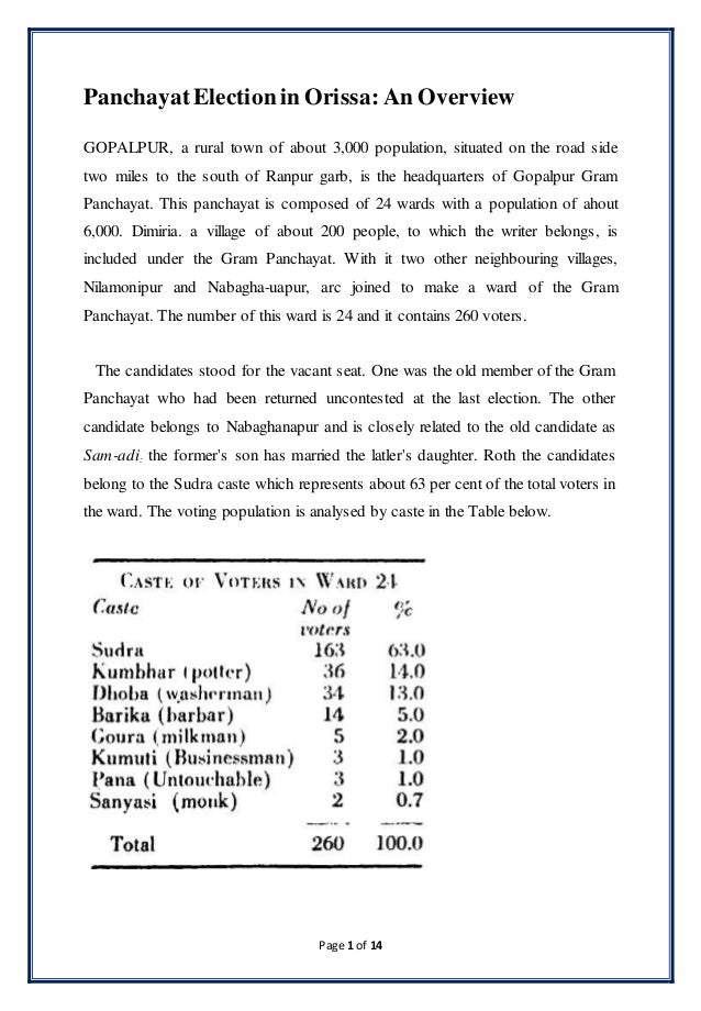 Panchayat Election In Odisha