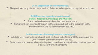 Panchayati raj system article (243 A -243 o) 73th amendment act 1992 | PPTX