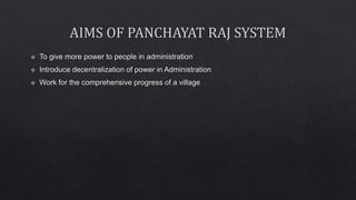Panchayat raj system