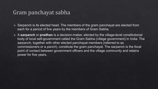 Panchayat raj system