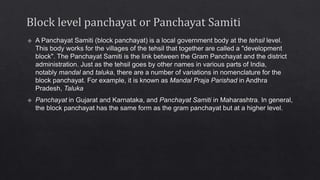 Panchayat raj system