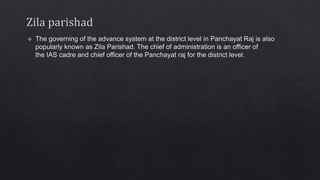 Panchayat raj system