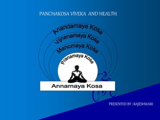 PANCHAKOSA VIVEKA AND HEALTH
PRESENTED BY : RAJESHWARI
 