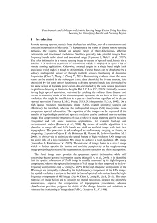 Panchromatic and Multispectral Remote Sensing Image Fusion Using ...